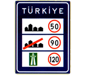 (B-8C) Türkiye Hız Sınırları Levhası