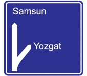 (B-1A) Kavşak Öncesi Yön Levhası